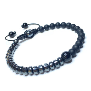 ONYX, HEMATITE & TOURMALINE Shamballa Power Bracelet - SIMPLY SOFIA